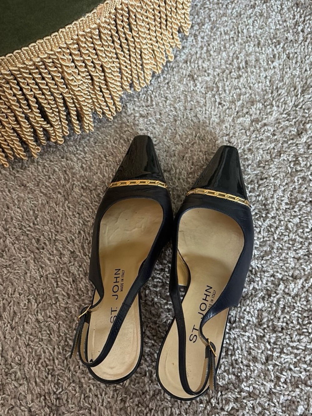 St John Vintage Leather Slingback